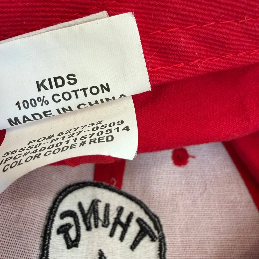 Universal Studios Dr Seuss Thing 1 Baseball Hat Kids Red Adjustable Cap Kids